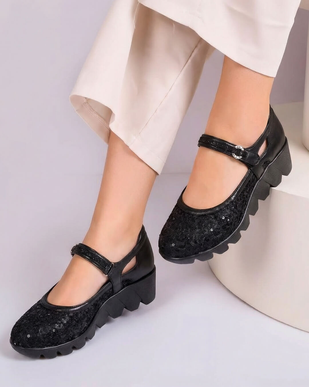 【241620】チュールパンプス