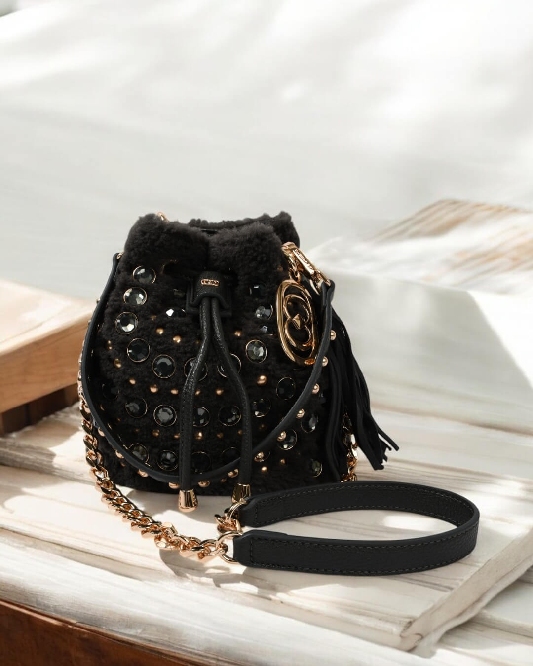 【180】ラインスタッズバッグ