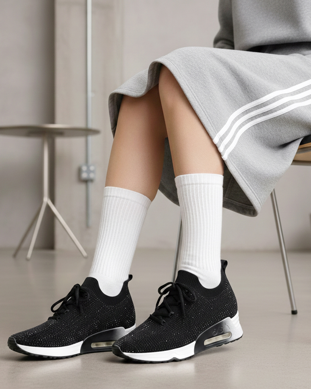 【LUCKY STRASS】ビジュースニーカー