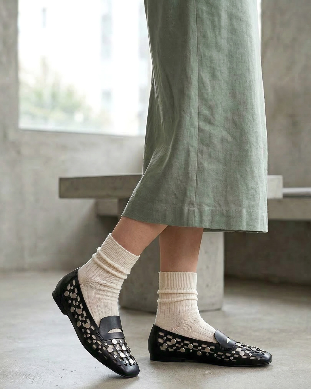 【BALI】スタッズローファー