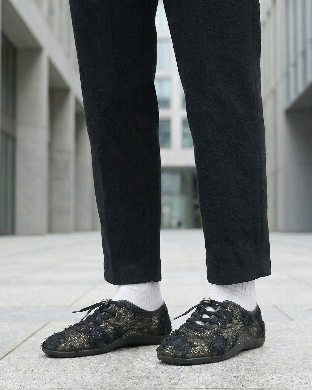 【MINA】レースフラットシューズ