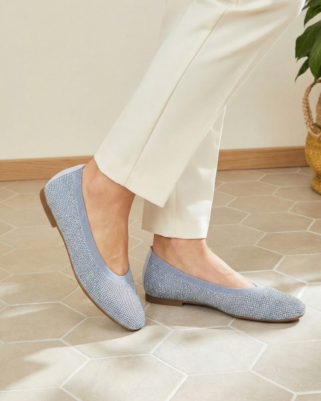 【84146】ラメニットパンプス